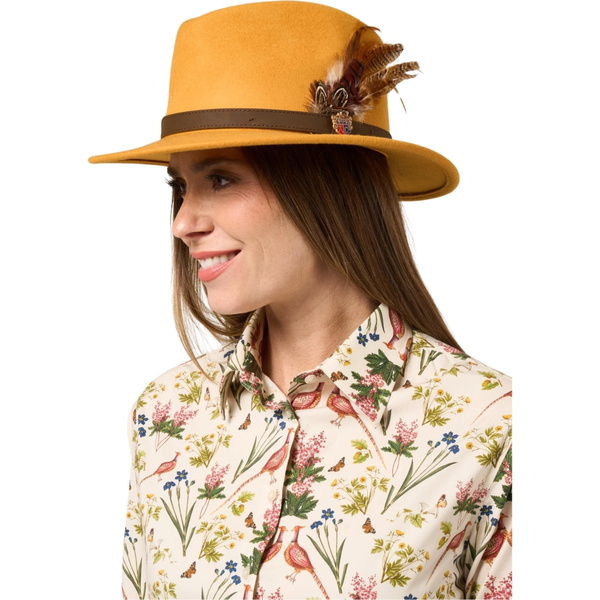 Alan Paine Womens Richmond Felt Hat RICUFEL - Mustard